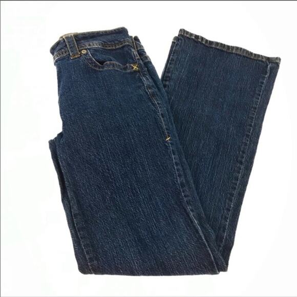 Next Jeans Bootcut Jeans, Dark Blue, 8 - Picture 6 of 6